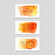 Set of business cards with watercolor background N11