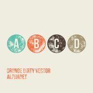B C D A Grunge Retro Circular Stamp Type
