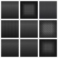 Gray carbon fiber and metallic textured pattern