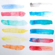 Abstract Watercolor Shapes Set for Background