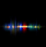 Abstract strips colorful light isolate on black background vector illustration