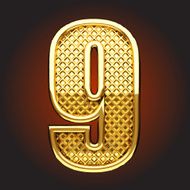 Vector golden figure 9 N4