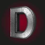 d metal letter
