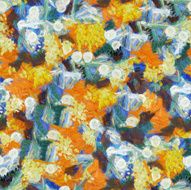 Orange white blue abstract seamless pattern oil strokes texture painting