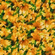 Orange green flowers abstract seamless pattern oil strokes texture painting
