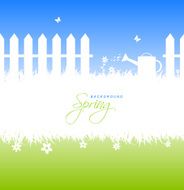 Spring garden background with copyspace
