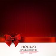 Elegant Holiday background with red bow N2