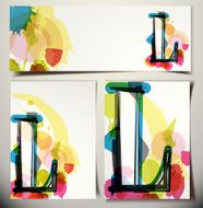Artistic Greeting Card Letter L N2