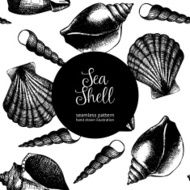Vintage background with sea shells N4