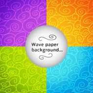 Colorful wave postcard Vector illustration N2