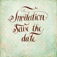 Save The Date Text on Vintage Background