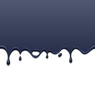 Black drips on white back Paint or ink drops