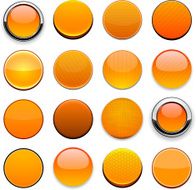 Orange high-detailed modern web buttons N4