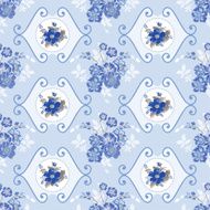 Vintage Floral Background - Blue Flowers N2