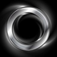 Elegant metallic circle logo