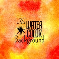 Abstract vector hand drawn red orange yellow color watercolor background N2