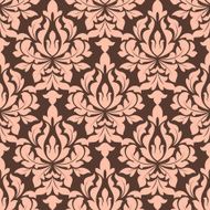 Beige and brown seamless floral pattern