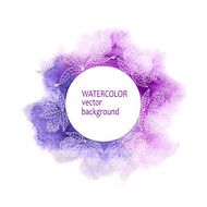 Watercolor circle hand paint on white background N3