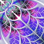 Multicolor fabulous fractal pattern Collectiont - tree foliage N6