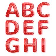 Strawberry jam alphabet Glossy letters N3