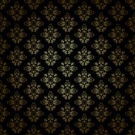 black decorative vector pattern with gold gradient
