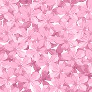 Seamless background with pink flowers Vector illustration