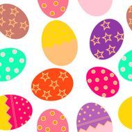 Vector Easter Seamless pattern with eggs background N5