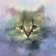 Cat oil painting N2