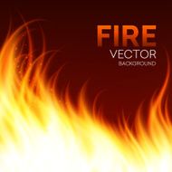 Fire realistic background Vector illustration N6