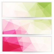 Abstract geometric trianglular banners set N5