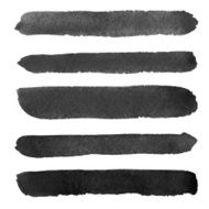 Abstract black watercolor lines for your project N2