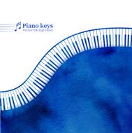 Piano keys watercolor background