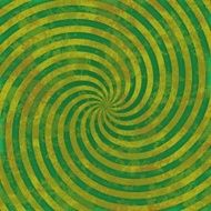 Yellow swirl on green background N2