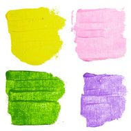 Splash blot banner set on white background handmade brush stroke N12