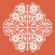 Lace floral pattern Vector illustration