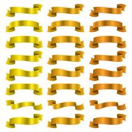 Gold ribbons banner N2