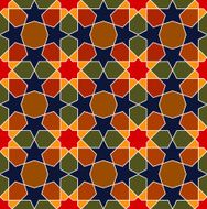 Persian geometric seamless pattern Islamic art Muslim ornament N2