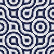Seamless 1970&#039;s inspired design on white paper N5