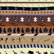 Abstract seamless pattern with silhouettes of animals