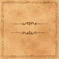 Grunge old paper background with hand drawn frame