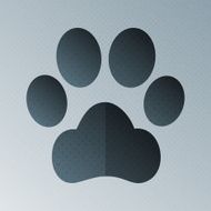 Pets footprint halftone stylized illustration N2