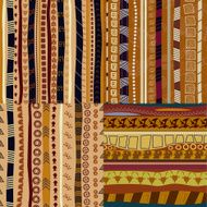 Set of color patterns primitive tribal pattern N2