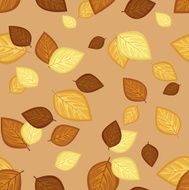 Seamless pattern with autumn leaves Vector illustration N4