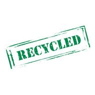 Green vector grunge stamp RECYCLED N2