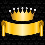 golden ribbon and crown