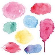 Watercolor splashes set in vector N2