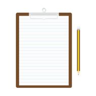 Clipboard and pencil vector illustration N2