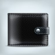 Vector realistic leather wallet N2