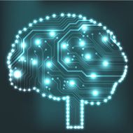 Circuit board computer brain Vector illustration N32