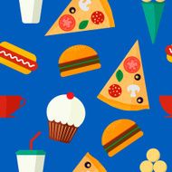 Seamless vector pattern with fast food N2